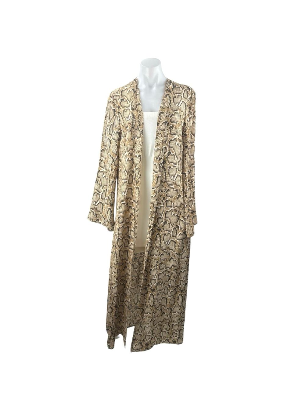 NEW BuddyLove Aspen Jamie Duster Snakeskin Long Sleeve Open Front Cardigan Top S
